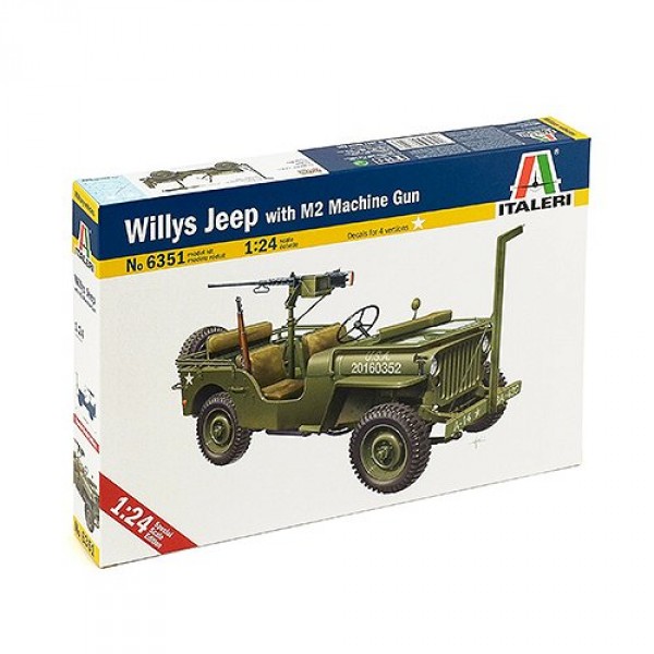 Maquette Jeep Willys avec mitrailleuse M2 - Italeri-6351
