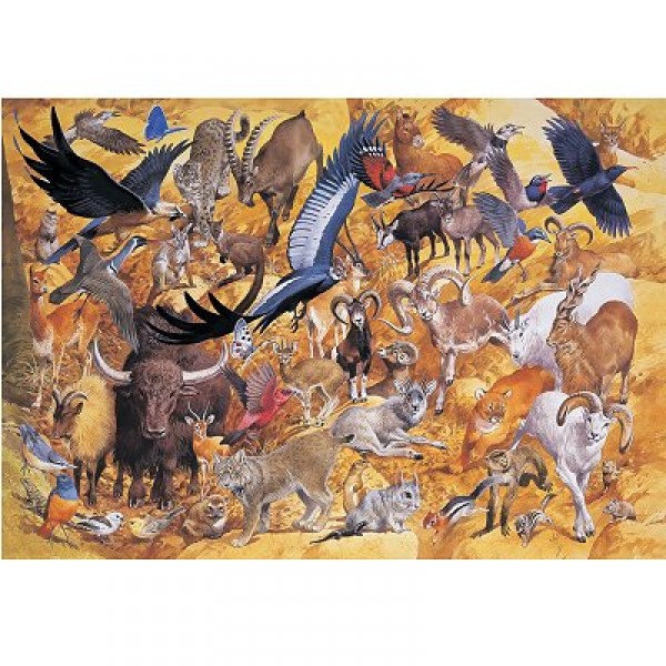 Puzzle 1000 pièces - Animaux de la savane - Hamilton-MC7/1040