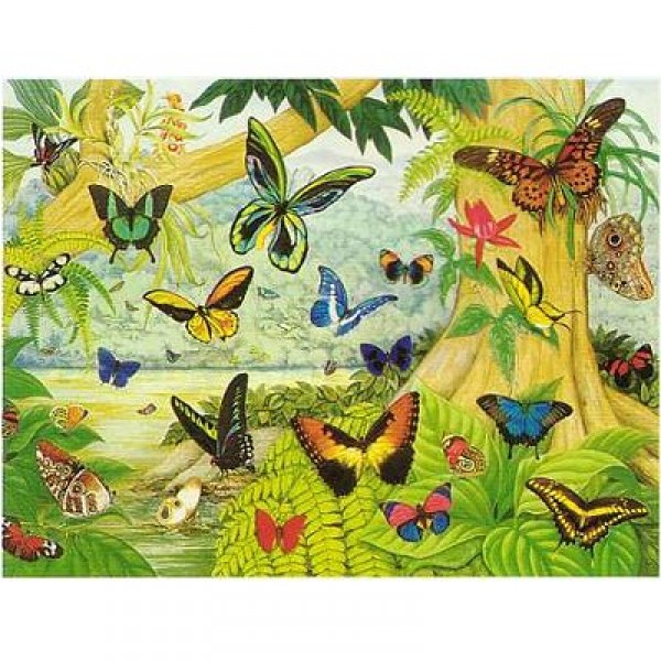 Puzzle 1500 pièces - Arc en ciel de papillons - Hamilton-FR1/1503