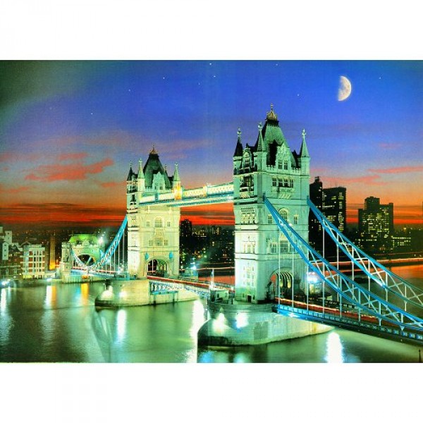Puzzle 500 pièces - Classic Deluxe : Tower Bridge by night - Hamilton-4011