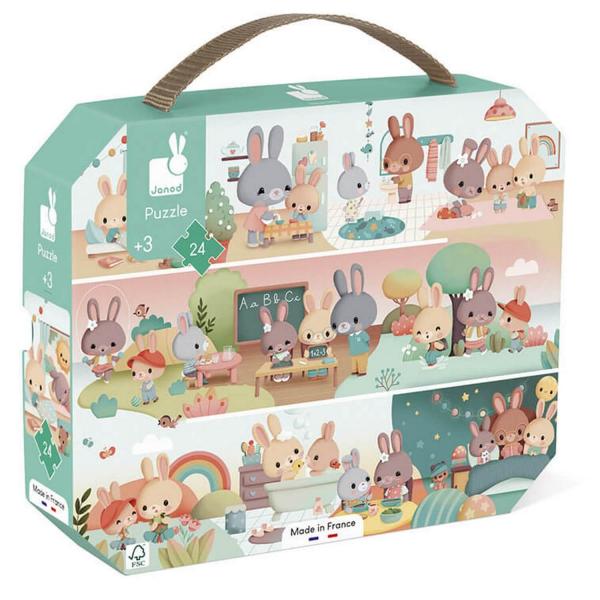Puzzle 24 pieces : suitcase : one day - Janod-J02601