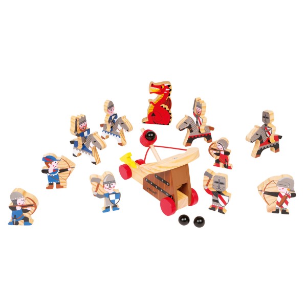 Coffret de figurines en bois 19 pièces : Chevaliers - Janod-J06482