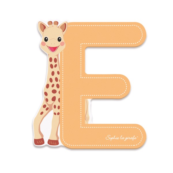 Lettre décorative Sophie la Girafe : E (orange) - Janod-J09549-1