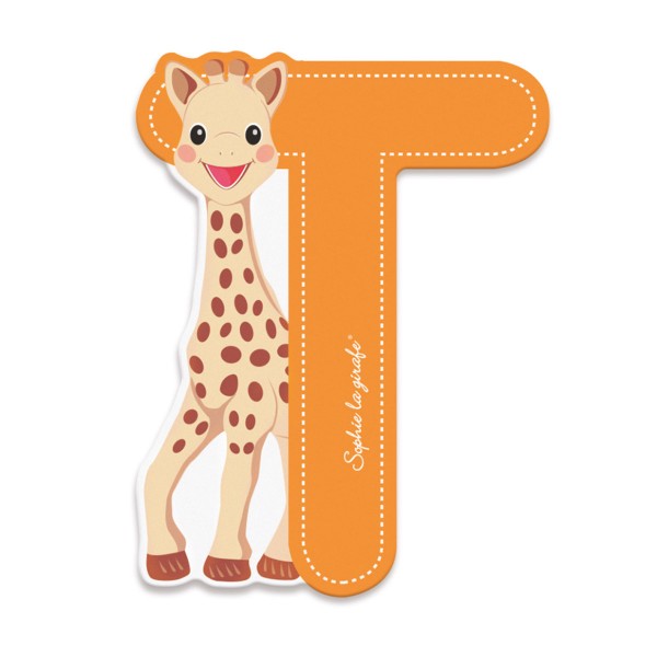 Lettre décorative Sophie la Girafe : T (orange) - Janod-J09564-1