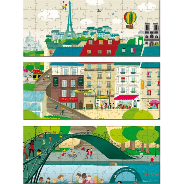 Puzzle 198 pièces 3 en 1 : Paris - Janod-J02866