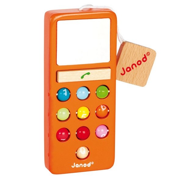 Téléphone en bois Mobilo Sonore I Wood : Orange - Janod-J05342-Orange