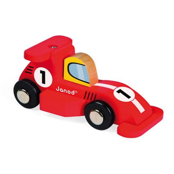 Voiture de course en bois : Story Racing Formule 1 : Rouge - Janod-J08547-1