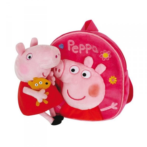 Coffret Peppa Pig : Peluche et sac à dos - Jemini-22919