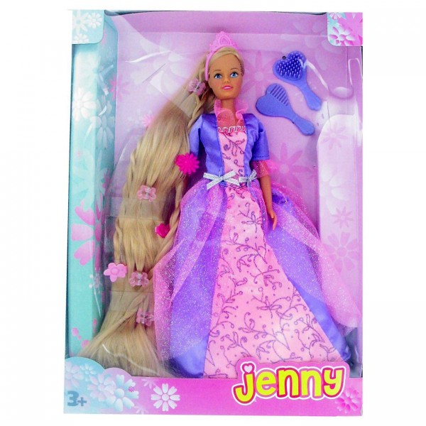 Poupée Jenny Princesse longue chevelure : Robe rose et mauve - Jenny-SI5738831-3