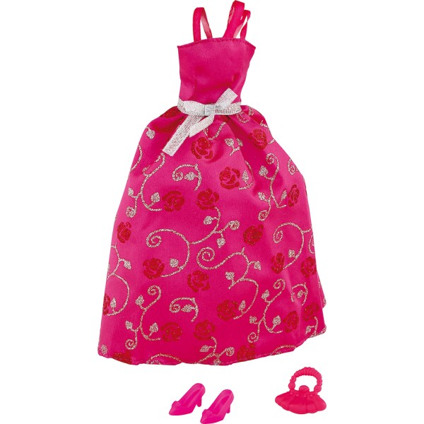 Vêtements pour poupée Jenny : Robe de soirée Fuchsia - Jenny-JEN5723369-2