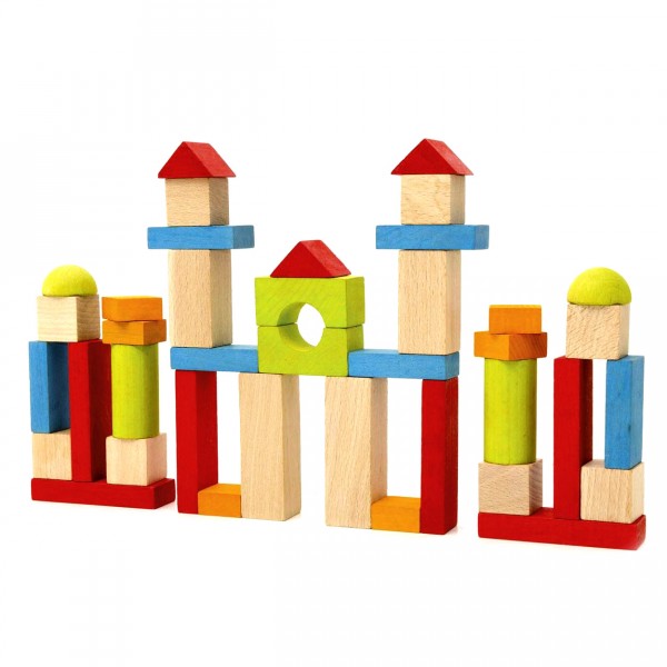 Blocs de construction : 40 pièces en bois - Jeujura-8241