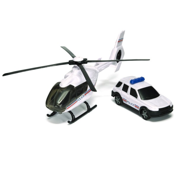 Set secours : Hélicoptère et voiture de police - JohnWorld-TEA21712