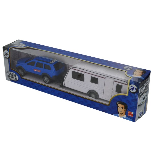 Véhicule avec caravane : Bleu - JohnWorld-TEA10222-Bleu