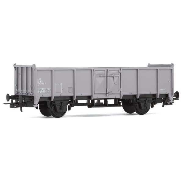 Véhicule pour circuit de train : Wagon tombereau gris à deux essieux - Jouef-HJ6105
