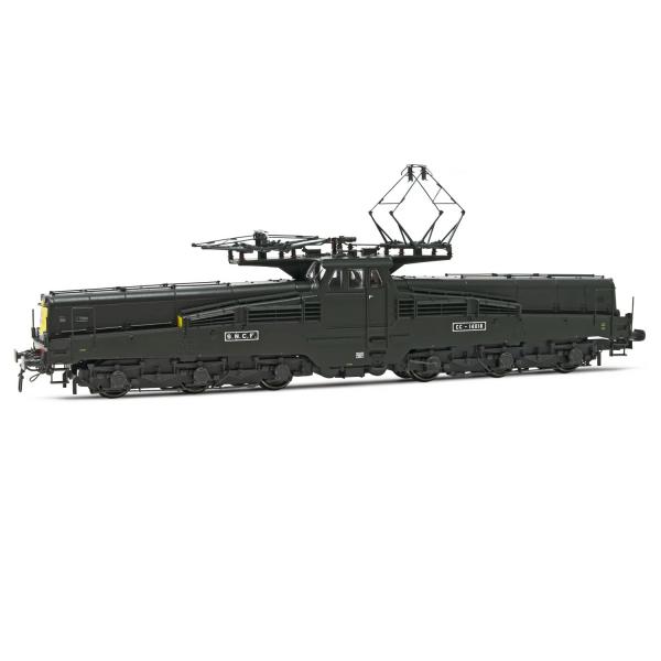 Green SNCF CC 14018 electric locomotive with 4 lanterns and sound decoder - Jouef-HJ2424S