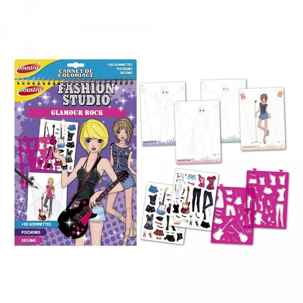 Carnet de coloriage Fashion Studio : Glamour Rock - Heller-Joustra-41614