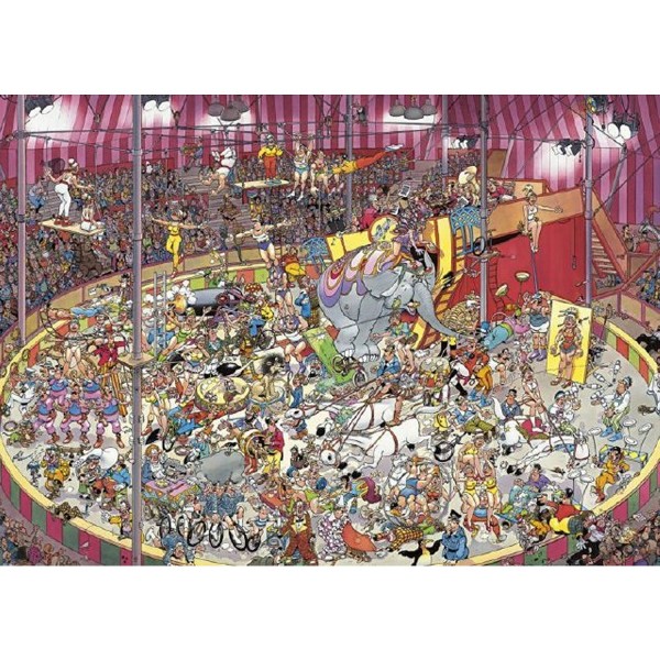 Puzzle 1000 pièces - Jan Van Haasteren : Dans le cirque - Diset-01470