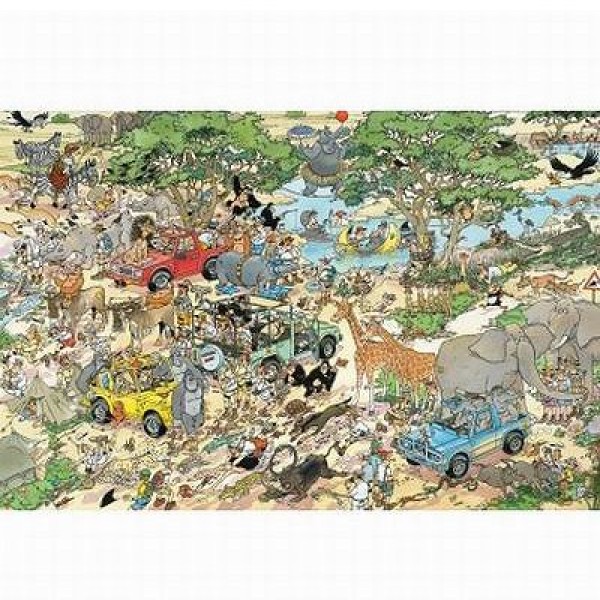 Puzzle 1500 pièces - Jan Van Haasteren : Le safari - Diset-17016