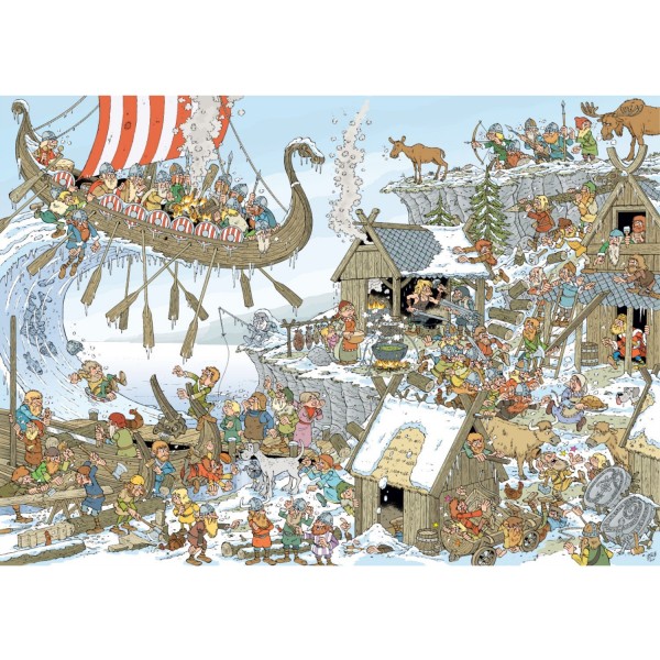 Puzzle 1000 pièces : Vikings - Diset-19201
