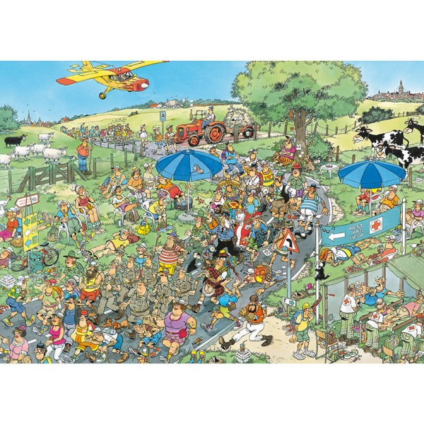 Puzzle 1000 pièces - Jan Van Haasteren : Le marathon - Diset-13041