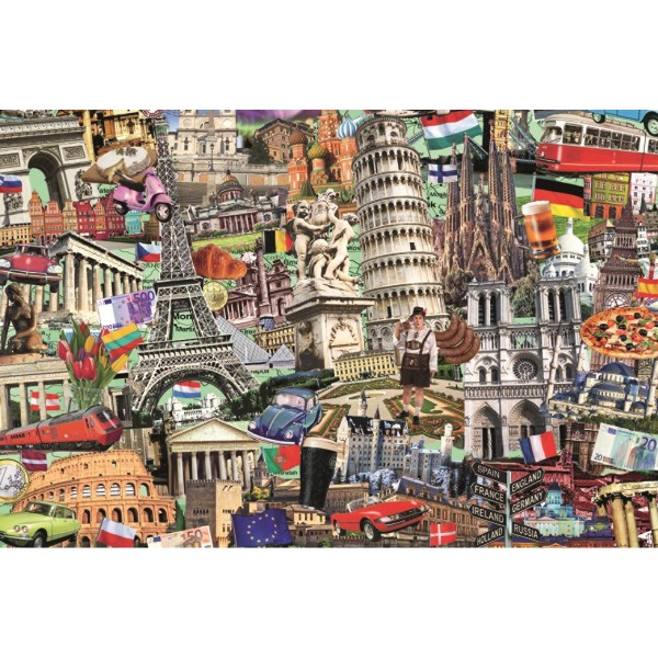 Puzzle 1500 pièces : Best of des villes européennes - Diset-18355