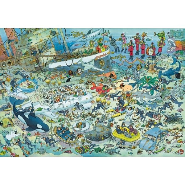 Puzzle 2000 pièces - Jan Van Haasteren : Folie sous-marine - Diset-617080