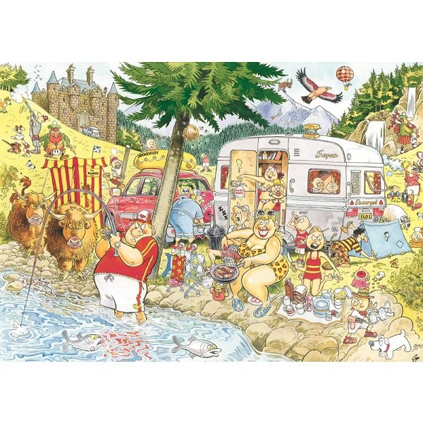 Puzzle 1000 pièces - Wasgij Mystery : Camping - Diset-13498