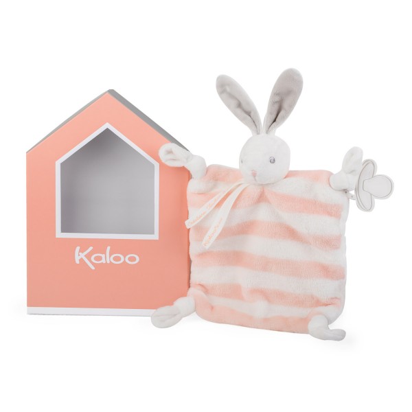 kaloo bébé pastel : doudou lapin pêche et crème - Kaloo-K960089