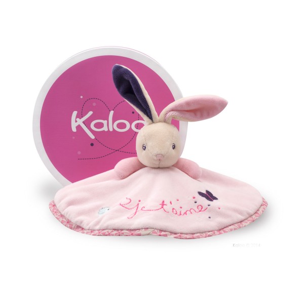 Kaloo Petite Rose : Doudou lapin rond : Je t'aime - Kaloo-969866