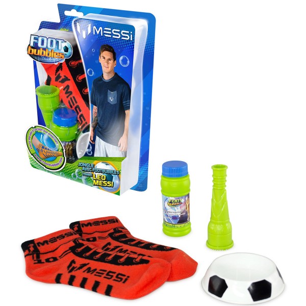 Kit de démarrage Foot Bubbles Lionel Messi : Chaussettes rouges - KanaiKids-KKBULFOOT01-03