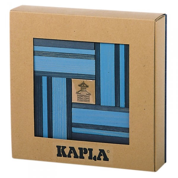 Kapla 40 planchettes - Bleu clair / bleu foncé - Kapla-CB