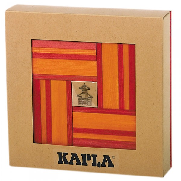 Kapla 40 planchettes - Rouge / orange - Kapla-CR