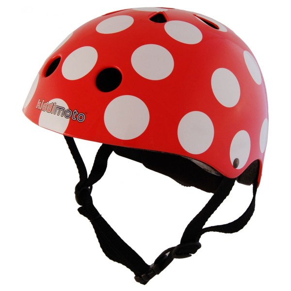 Casque de Vélo : Red Dotty (Taille M) - Kiddimoto-KMH009M