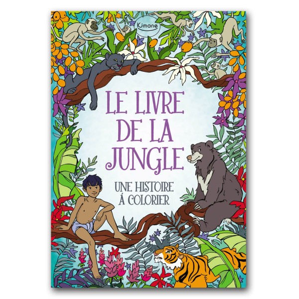 Livre de coloriage : Le livre de la jungle - Kimane-KM08374
