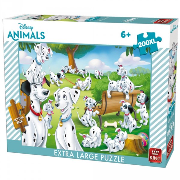 Puzzle 200 pièces XL : Disney : Les 101 Dalmatiens - King-55911
