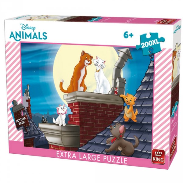 Puzzle 200 pièces XL : Disney : Les Aristochats - King-55909