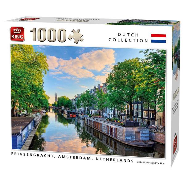 Puzzle 1000 pièces : Prinsengrach, Amsterdam - King-58047