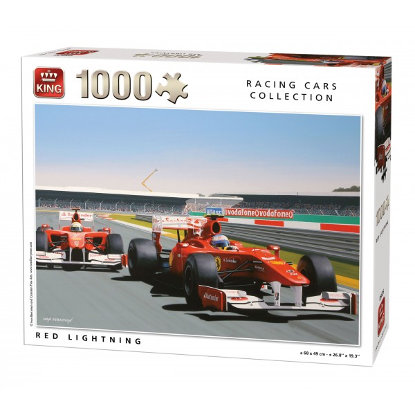 Puzzle 1000 pièces Racing Cars Collection : Voiture rouge - King-58255