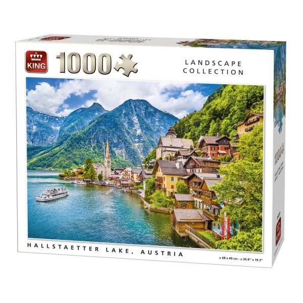 Puzzle 1000 pièces : Lac Hallstättersee, Autriche - King-58406