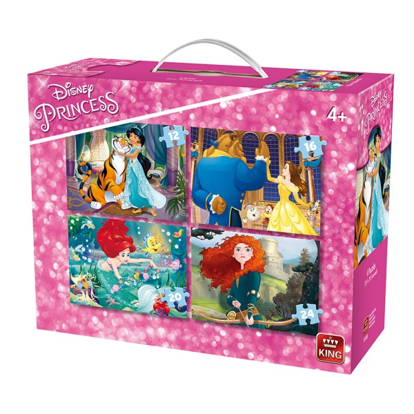 Puzzles de 12 à 24 pièces : 4 puzzles : Princesses Disney - King-58593
