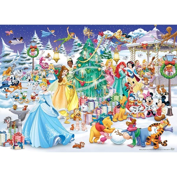 Puzzle 1000 pièces : Le Pays des Merveilles en hiver, Disney - King-58609