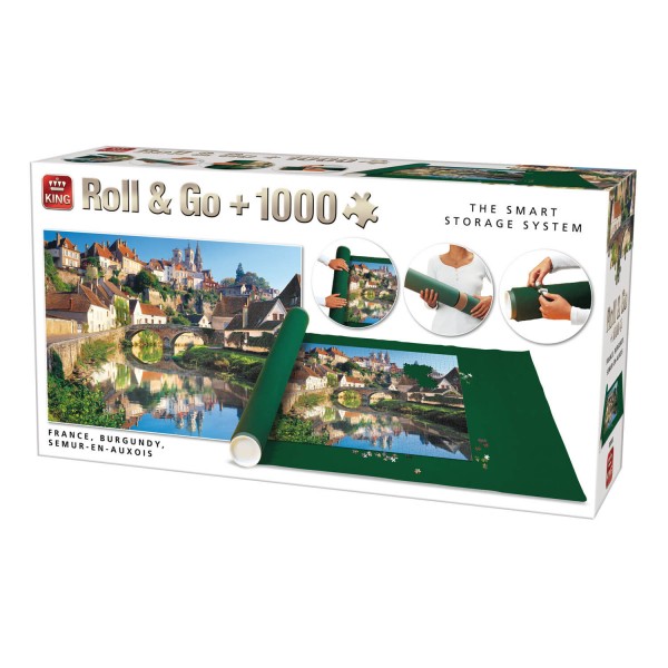 Tapis Roll & Go avec puzzle 1000 pièces : Sémur-en-Auxois, France - King-58652