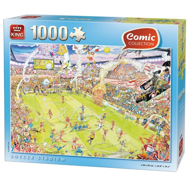 1000 Teile Puzzle Comic Collection: Fußballspiel - King-100244