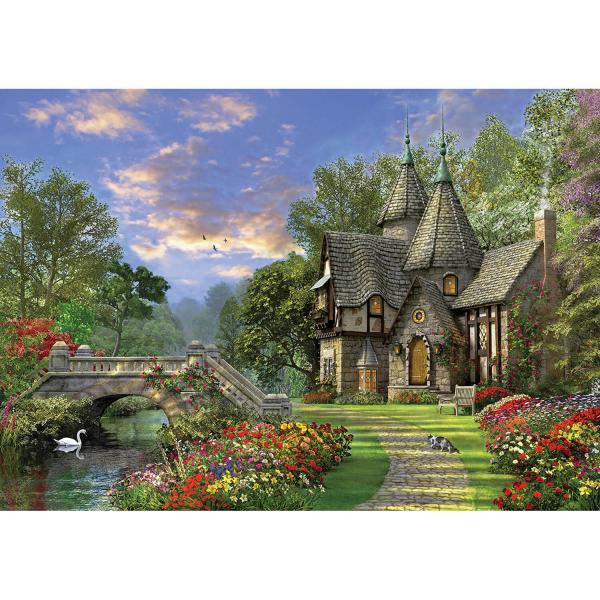 1000 pieces puzzle : The Old Waterway Cottage - KSGames-11355