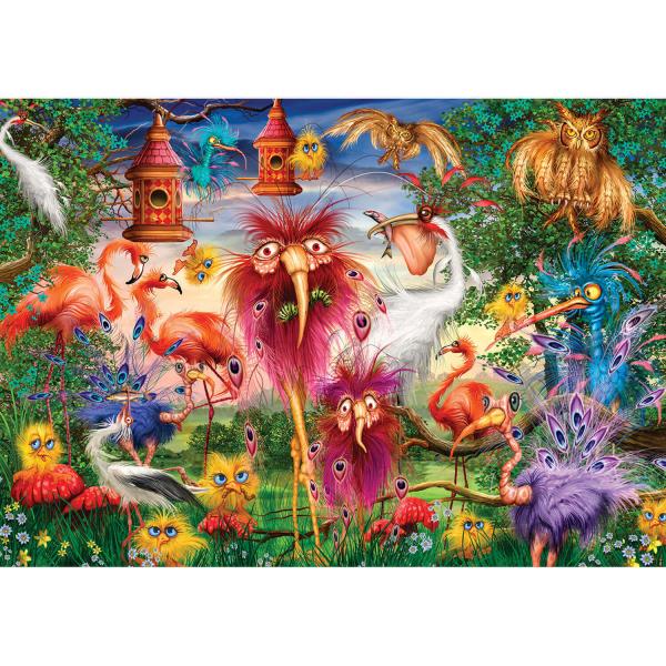 1000 pieces puzzle :  Ugly Birds - KSGames-20538