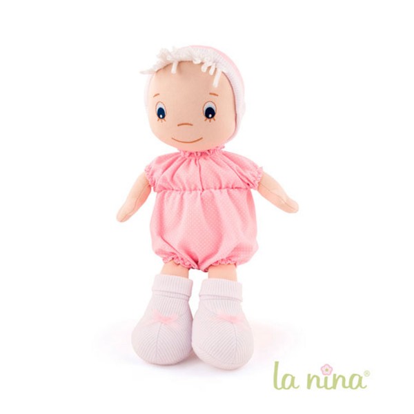 Poupée de chiffon : Bébé rose - La-Nina-60376