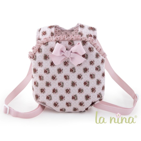 Sac porte-bébé rose à fleurs - La-Nina-60357