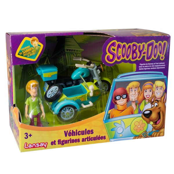 Figurine et véhicule Scooby-Doo : Samy avec la moto - Lansay-11779-Moto