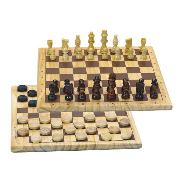 Jeux de dames et d'échecs en bois - Jeujura-66430