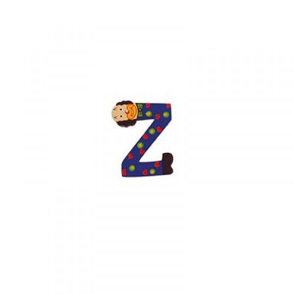 Lettre clown en bois : Z - Coin-05000Z